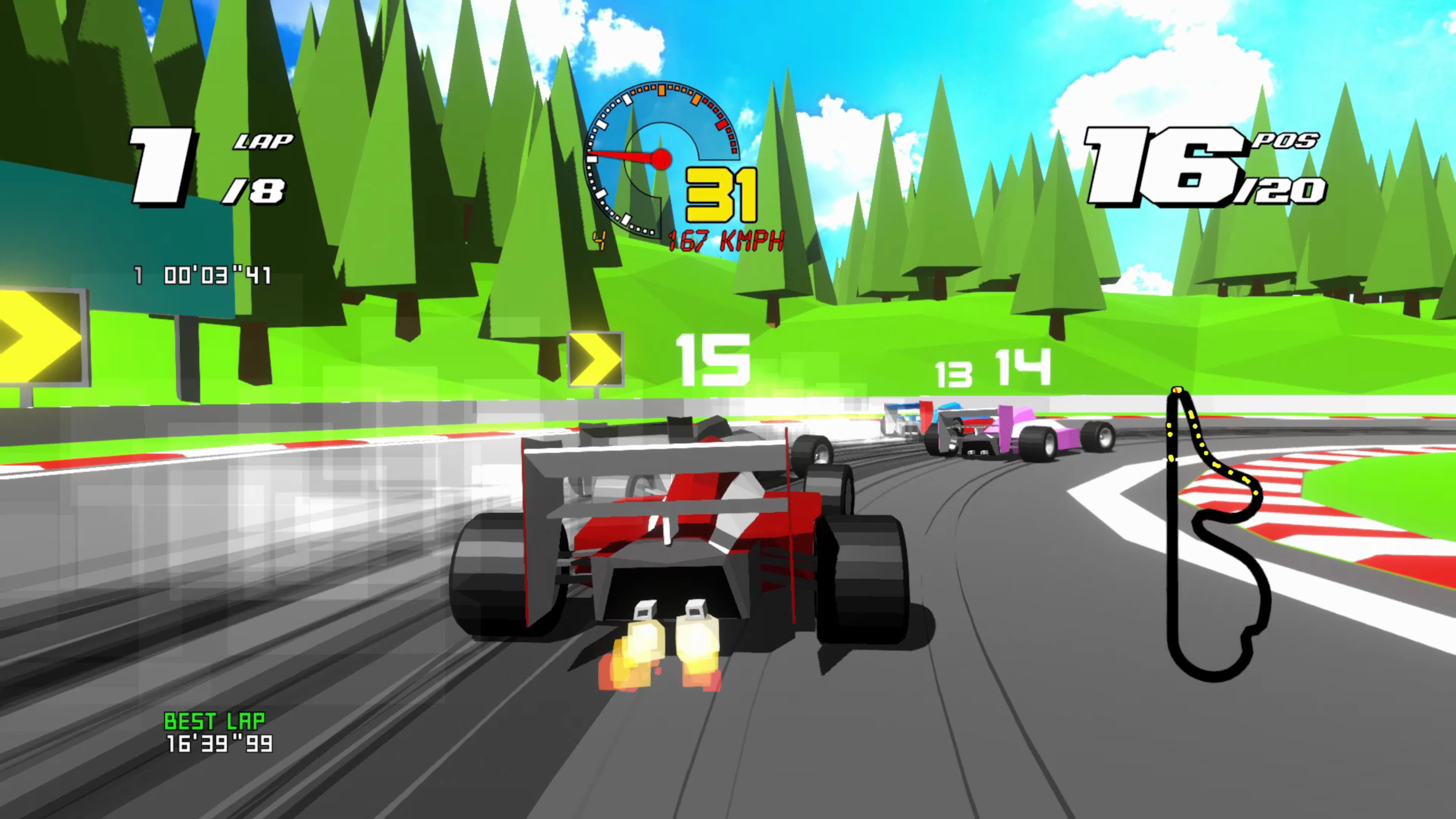 Скриншот №1 к Formula Retro Racing