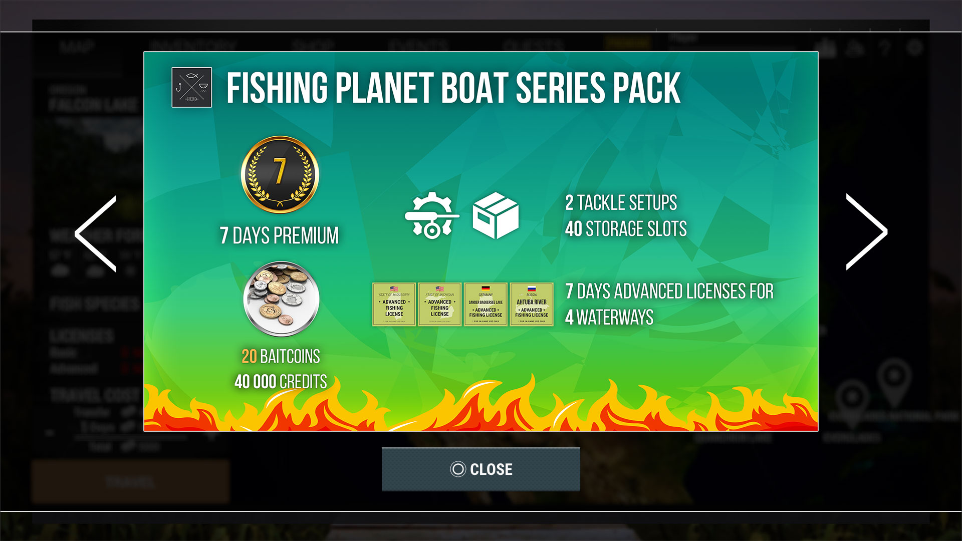 on ps4 in fishing planet how do you put stuff in the tackle box