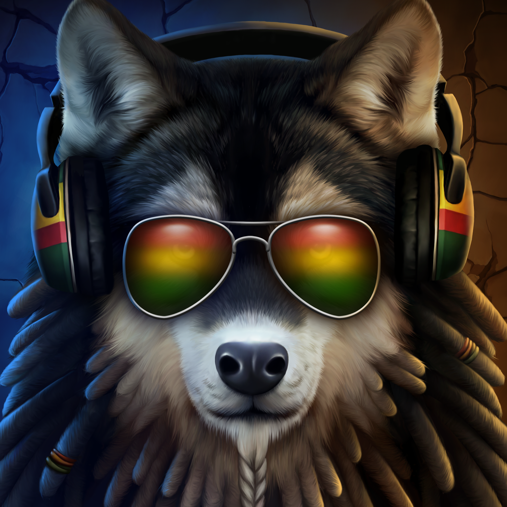 Rasta Wolf HiQ Avatar - PSNA.online